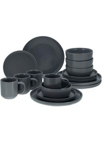 Creatable , Kombiservice »Nordic Grau Matt« seidenweich mit angenehmer Haptik, Scandi Style , Grau , 0