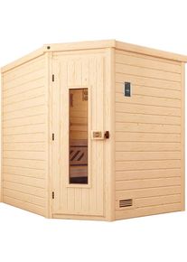 Weka, Sauna &raquo;Turku&laquo; Set, 7, 5 kW-Ofen mit digitaler Steuerung, natur, Saunaofen, natur