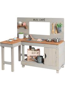 Muddy Buddy , Outdoor-Spielk&uuml;che &raquo;Mud Caf&eacute;&laquo; Matschk&uuml;che, warmgrau; FSC - sch&uuml;tzt Wald , grau