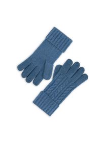 Capelli New York , Strickhandschuhe 1 Paar, mit Zopfstrickmuster, Feinstrick, breiter Umschlag, wärmend , jeans blue