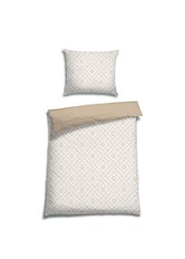 Florella, Wendebettw&auml;sche &raquo;Beluni, Soft Renforc&eacute;, 100 % Baumwolle&laquo; 2 Stk. tlg., creme, Renforc&eacute;, Obermaterial: 100% Baumwolle, B/L: 140 cm x 220 cm -1