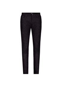 monari , Röhrenhose mit Glitzerdruck , schwarz , N-Gr , 34 -N-Gr , 34 , Hose mit allover Glitzerprint von monari