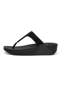 fitflop , Dianette »LULU CRYSTAL EMBELLISHED TOE-POST SANDALS - HOTFIX« , Keilabsatz, Sommerschuh, Zehentrenner mit weichem Zehensteg , schwarz ,...
