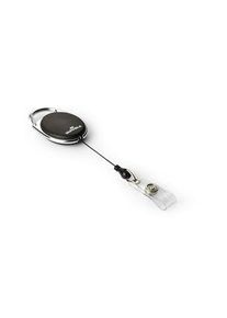 Durable Durable Black ABS, Nylon, PVC Badge Reel With Snap Strap - 832401