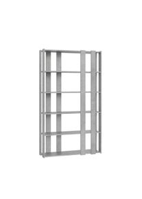 Itamoby Parete Attrezzata E Small Kato 6R 8 fasce lunghe L.120 P.36 H.204 Cemento