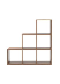Rebecca Mobili Libreria Scaffale Mdf 6 Scomparti Marrone Moderno 97,5x97,5x29