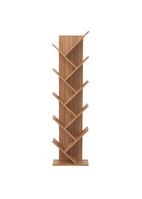 Rebecca Mobili Scaffale Libreria 10 Mensole Legno Marrone Moderno 160x44,5x22