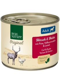 REAL NATURE Adult Cerf & poulet 6x200 g