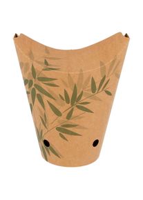 Garc&iacute;a de Pou Copos Para Batatas Fritas C/Fecho 'Feel Green' 16 Oz - 480 Ml 200 + 25Pe G/M2 8,5X14 Cm Castanho Cartolina (50 Unidades)