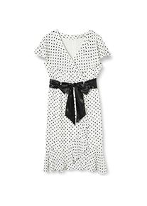 Gina Bacconi, Damen, Kleider, Abito Avvolgente in Georgette con Frange, Mehrfarbig, (34)