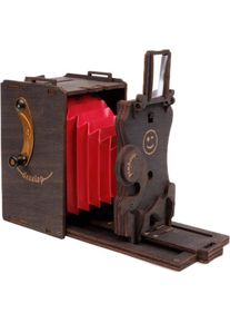 Jollylook Pinhole Square Instant Film Camera Wood Dark B (JLK021), Sofortbildkamera, Braun