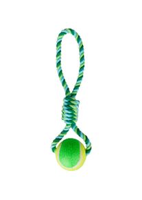 Karlie Baumwollziehzeug mit Tennisball (Ballspielzeug Hund), Hundespielzeug