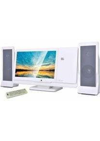 Inovalley Micro-Hi-Fi-System CH43-DVD, Stereoanlage, Weiss