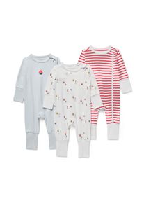 Tchibo - 3 Baby-Pyjamas - Unisex - Gr. 86/92 - hellblau/print