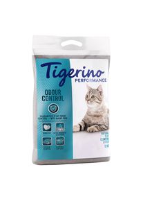 Litière Tigerino Performance Odour Control avec bicarbonate de soude, sans parfum.- 12 kg