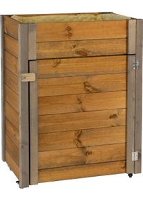 Dobar Green Label Hochbeet »rollbar, mit Staufach, inkl. Schafswolle, Gr. L« Maße: ca. 60 x 40 x 80 cm bei einem Gewicht von ca. 15,4 kg, Größe...