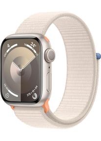 Apple Smartwatch »Watch Series 9 Aluminium« (4,1 cm / 1,69 ′′) Watch OS 10;EKG;Blutsauerstoff App;Herzfrequenz in beige, Größe One-Size