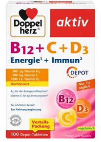 Doppelherz Vitamin B12 + C + D3 Depot, 100 Tabletten