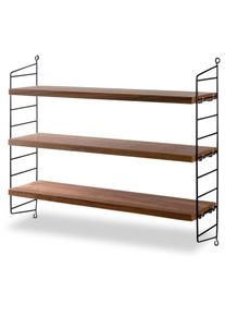 String Furniture Regal String Pocket Walnuss / Schwarz