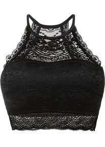bonprix Női Bustier melltartó finom csipkéből, fekete, 34