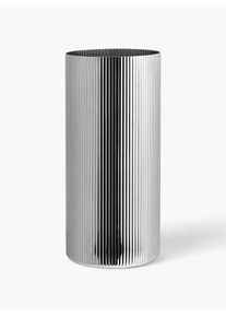 Georg Jensen Wazon ze stali szlachetnej Bernadotte Srebrny Metal Ø 12 x 26 cm