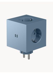 AVOLT Power Strip Square 2 Blue, Silver Plastic B 8 x H 8 cm