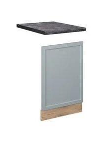 VICCO Frontblende Fame-Line Hellblau-grau 45 cm, AP Anthrazit , Hellblau, Honigeiche , Holzwerkstoff , Rechteckig , 45x67.4x1.6 cm , Küchen, Küchenmöbel, Küchenschränke, Küchenunterschränke