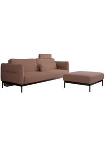 MKS Schlafsofa Salento Rosa Boucle , Textil , L-Form , 221x82x193 cm , Oeko-Tex® , Babymöbel & Kindermöbel, Kinderzimmer & Jugendzimmer, Schlafsofas