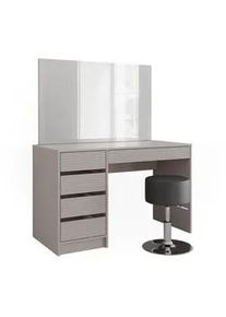 VICCO Schminktisch Sherry Cashmere 120 cm mit Spiegel & Hocker , Kaschmir , Holzwerkstoff , 5 Fächer , 5 Schubladen , Rechteckig , 120x75x55 cm , Schlafzimmer, Schminktische