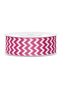 partydeco Nastro da 10m chevron rosa-bianco (10er Multipack)