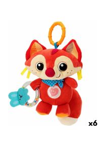 WinFUN, Babyrassel, Plüschtier mit integrierter Rassel Fuchs 13,5 x 26,5 x 7,5 cm (6 Stück)