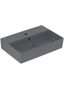 Villeroy & Boch Villeroy & Boch, Waschbecken, V&B Waschtisch MEMENTO 2.0 600x420mm m ÜL f 3-L.-Armatur graph C+ (420 mm, 600 mm)