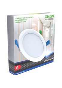 Tracon, Wandleuchte + Deckenleuchte, Kompakt LED Einbauleuchte mit SAMSUNG chip (480 lm)