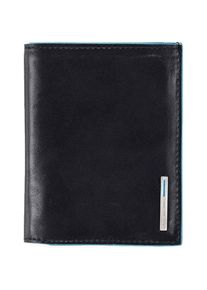 Piquadro, Herren, Portemonnaie, Blue Square vertikale Brieftasche 10 Karten mit Münzhülle Nacht Blau, Blau