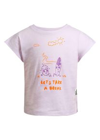 Jack Wolfskin Dziecięca koszulka z kr&oacute;tkim rękawem z bawełny organicznej Take A Break T-Shirt Girls 104 pale lavendar
