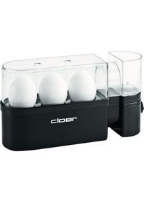 Cloer 6020, Eierkocher, Schwarz, Transparent