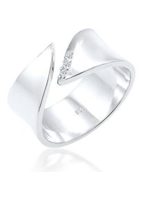 Elli, Ring, Ring ladies wrap ring diamond 006 ctin 925 sterling silver Stone sterling silver Diamond, (54, 925 Silber)
