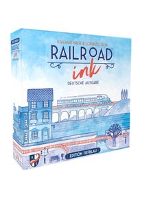 Horrible Guild HR014 - Railroad Ink: Edition Tiefblau, Würfelspiel, 1-6 Spieler, ab 8 Jahren (DE-Ausgabe) (Deutsch)