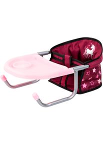 BAYER , Puppenmöbel »Puppen-Tischsitz bordeaux« , bordeaux Einhorn