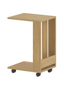Decortie , Beistelltisch »EDI BEISTELLTISCH« Packung, 1 Stk. tlg. Leichte Montage, Lagerung, Platzsparend , Eiche