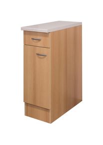 Flex-Well, Unterschrank &raquo;Nano&laquo; (B x H x T) 30 x 85/86 x 60 cm, Buche Nachbildung, Holzwerkstoff, Buche Nachbildung -B/H/T: 30 cm x 85 cm x 60 cm,