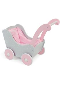 Bayer Chic 2000 CHIC2000, Puppenwagen &raquo;aus Holz&laquo; aus Holz, Puntos grey, Puppenwagen
