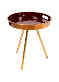 Kayoom , Beistelltisch »Morrison 225, runder Beistelltisch, mit Tragegriffen« 1 Stk. tlg. Tischplatte in Tablettform, moderne Farben,...