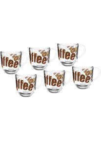 Leonardo, Tasse &raquo;NAPOLI&laquo; 280 ml, 6-teilig, mehrfarbig, Glas, &Oslash; 8,3 cm x 9 cm, mehrfarbig