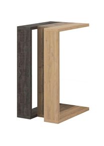 Decortie , Beistelltisch »MUJU BEISTELLTISCH« Packung, 1 Stk. tlg. Leichte Montage, Lagerung, Platzsparend , Dunkel Kaffee,Hitit,Eiche