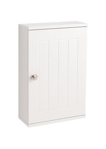 Relaxdays, Badezimmerschrank, Weisser Hängeschrank Bad