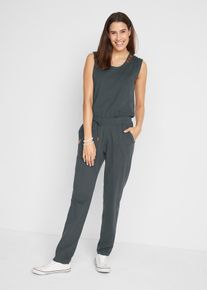 Jersey jumpsuit - grijs - maat 56/58 (3XL) - met katoen - bonprix