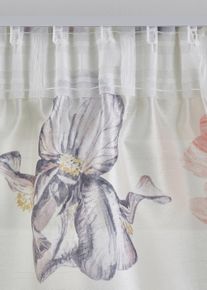 Gordijn met bloemenprint (1 stuk) - beige - maat 245x135 cm - bonprix