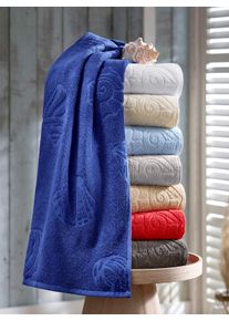 w&auml;schepur unisex Handdoek in rood ,maat 50x100 cm - Handdoek, Witt, 100% Katoen