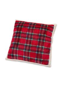 Tchibo - Kockás plüss díszpárna - piros
